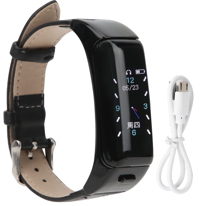 Bratara inteligenta Jormftte, pedometru, design unisex, albastru