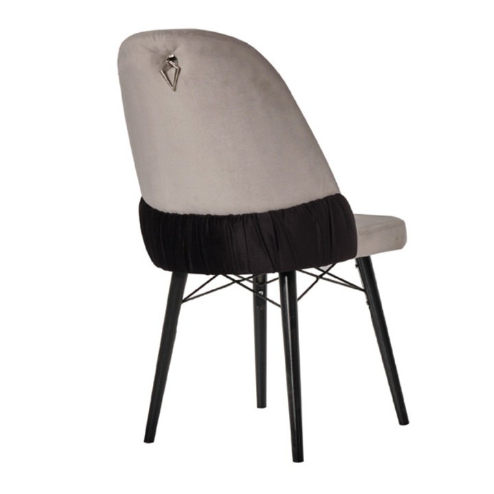 Scaun Colezyon Gri-Negru (picior negru) Mobila Bella