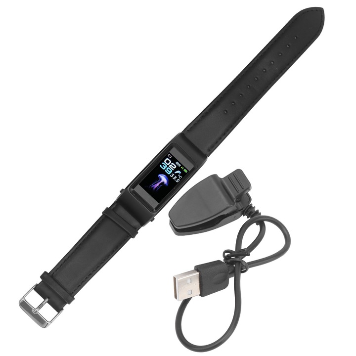 Ceas inteligent Jormftte, Rtm cardiac, Negru, 1.83 inch