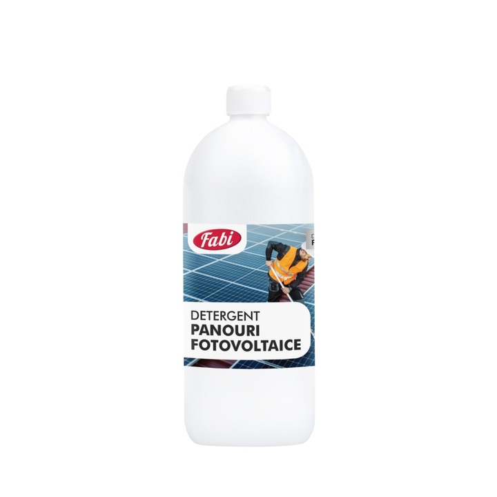 Detergent pentru curatarea panourilor fotovoltaice, Fabi, 1L, uz profesional, inlatura depunerile, murdaria si reziduurile
