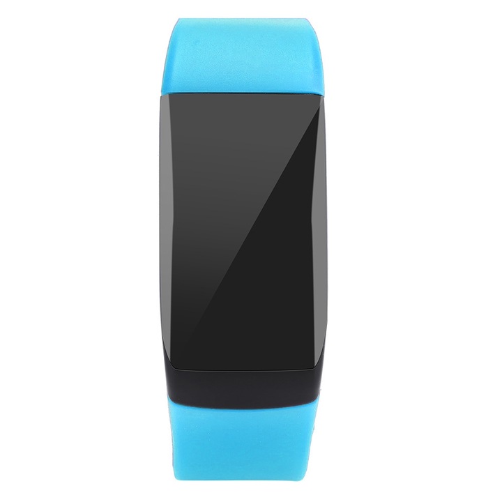 Bratara fitness Jormftte, bratara inteligenta, monitorizare ritm cardiac si oxigen, neagra, dimensiune 22