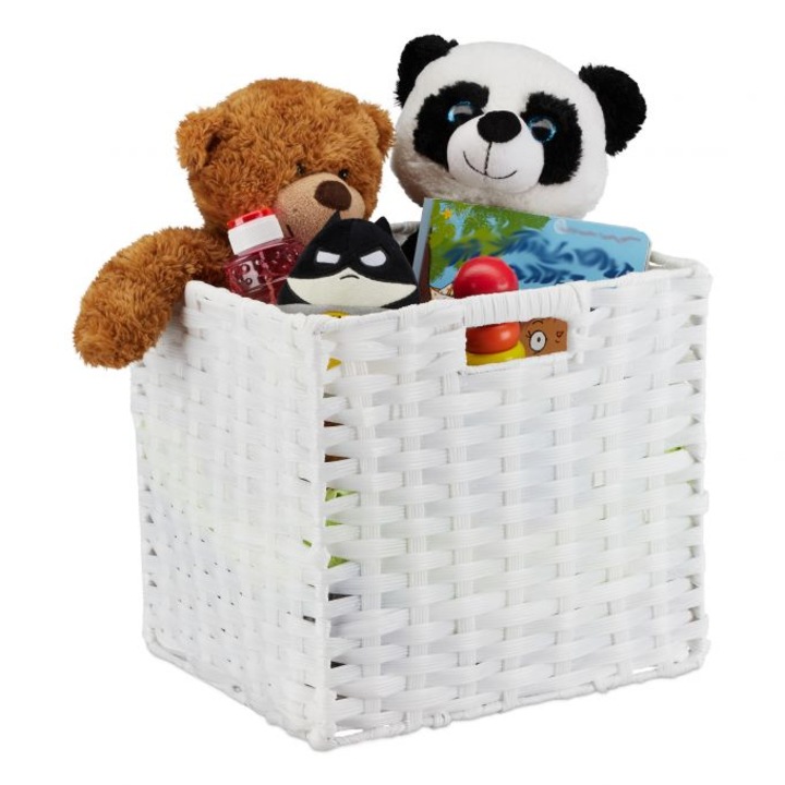 Cos depozitare Relaxdays, Plastic, Alb, 10025163_49