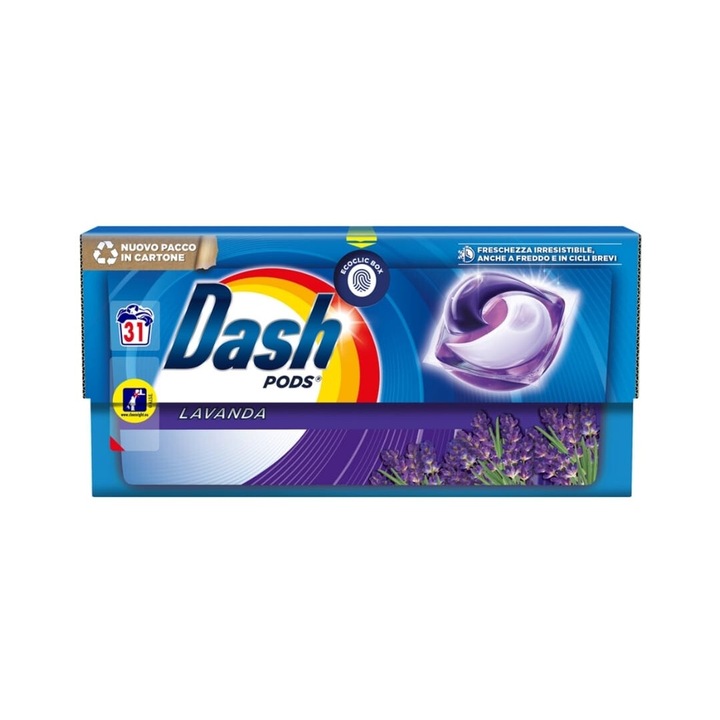 Dash Pods Lavanda Detergent Pernute 31 spalari