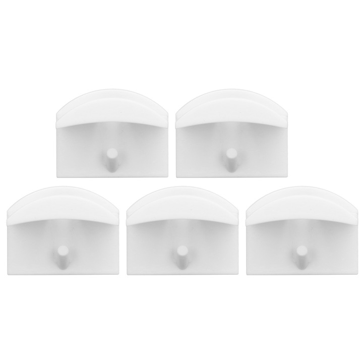 Suport pentru palarii, BGHYHYHI, set de 5, autoadeziv, alb, 4.8x3.4cm