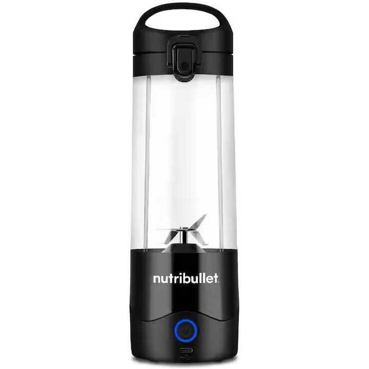 Преносим блендер Nutribullet® NBP003B, Чаша 475 мл, USB-C, Черен
