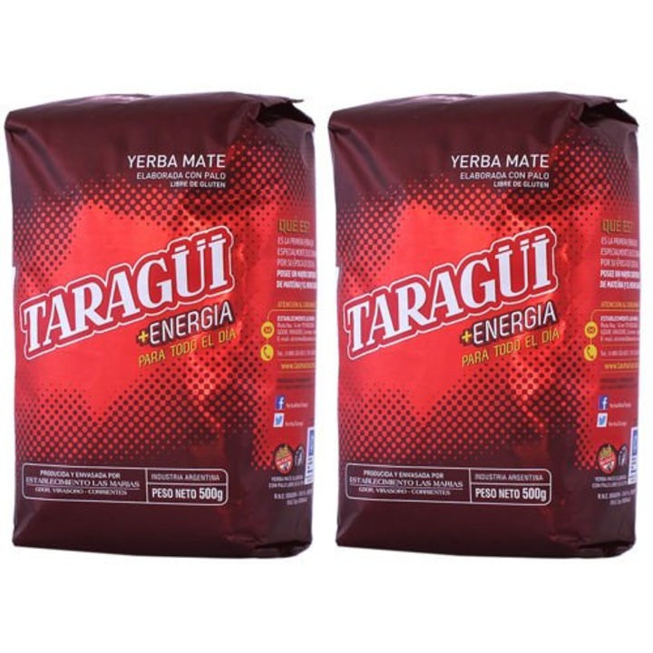 Ceai Yerba Mate Set Taragui Energia 2x500g
