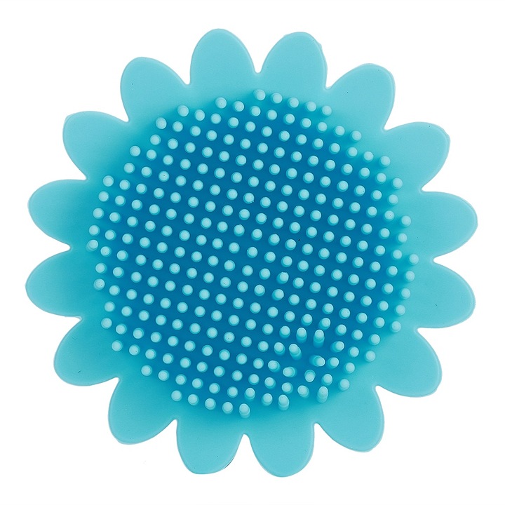 Baba fürdőkefe, Jormftte, puha szilikon, könnyű fogás, kék