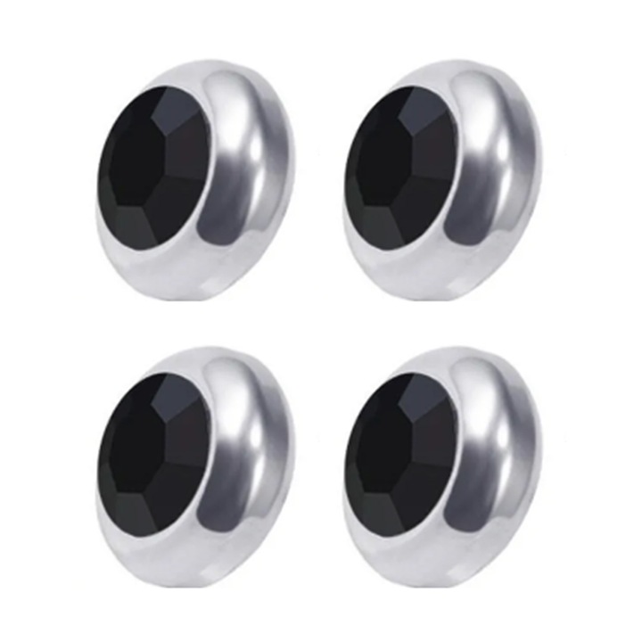 Unisex mágneses fogyókúrás fülbevalók, Jormftte, 4 darabos készlet, egyszerű design