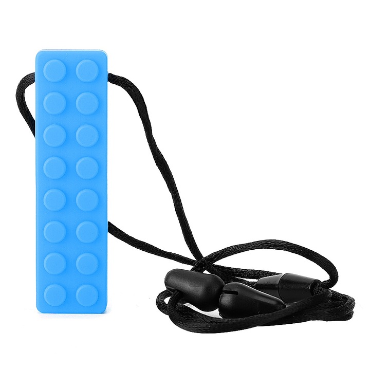 Fogzási játékok, Jormftte, Rágó nyaklánc, szilikon, kék, 3 év feletti gyermekeknek