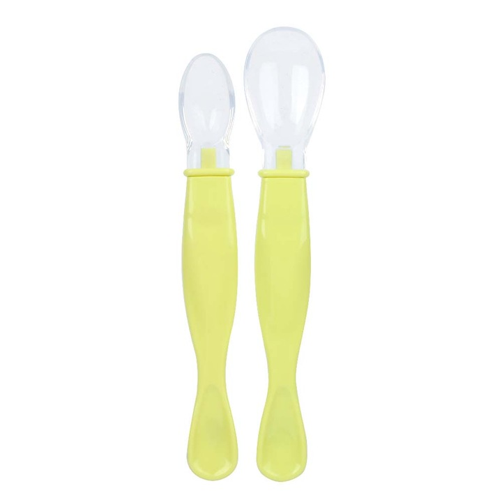 2 darab szilikon baba kanál szett, Jormftte, nem mérgező, puha, különböző méretek