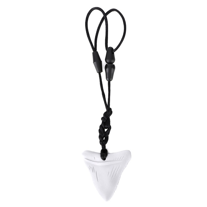 Szilikon szenzoros nyaklánc, Jormftte, cápa design, többszínű, fogzásra és szenzoros igényekre