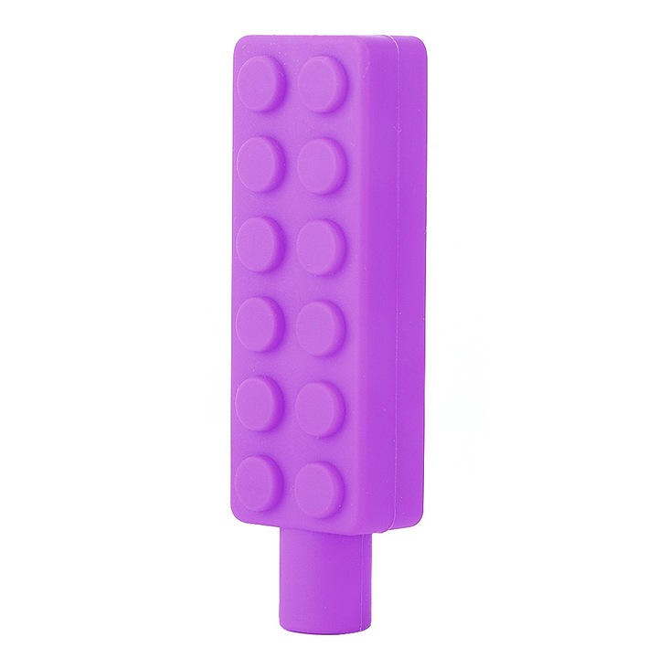 Jormftte rágós nyaklánc gyerekeknek, szett, szilikon, lila, 100% biztonságos, fogzásra, 3 év+