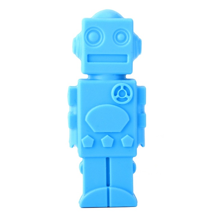Fogzási játék, Jormftte, szilikon ceruza kupak, robot design, kék, 3 év feletti gyermekeknek