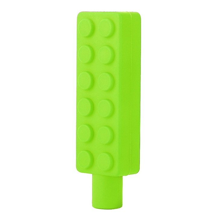 Jormftte rágóka nyaklánc gyerekeknek, szilikon, zöld, 3 év+