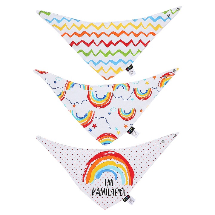 Jormftte 3 darabos babaelőke készlet, vízálló, könnyű, többszínű, 30x45cm