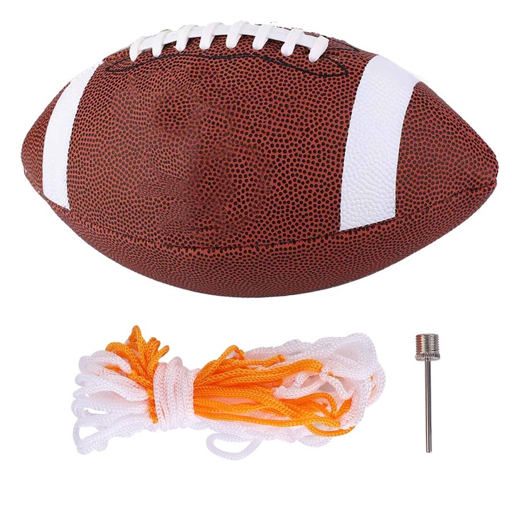 Rögbi gyakorlólabda, Jormftte, poliuretán, 6-os méret, barna/fehér