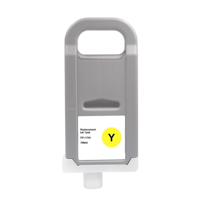 Мастилена касета PFI1700 Yellow, 700 ml, 7000 страници Съвместима с Canon imagePROGRAF Pro-2100, Pro-4000, Pro-4100, Pro-6000, Pro-6100