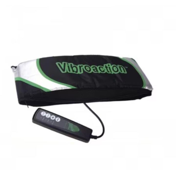 VibroAction öv karcsúsításhoz és alakformáláshoz, távirányítóval és intenzitás beállítással, 126,5 cm, fekete, UA