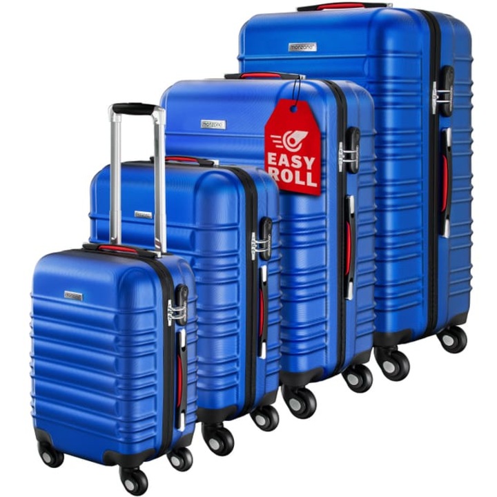 Set Trolere Monzana, ABS, Navy, 4 piese, 48 x 35 x 20 cm, 55 x 40 x 25 cm, 66 x 45 x 28 cm, 75 x 50 x 32 cm