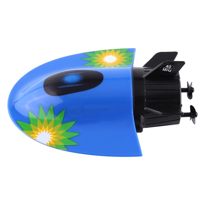 Подводница RC 40MHz Мини дистанционно управление подводно за разглеждане на забележителности Модел лодка играчка превозно средство Синьо