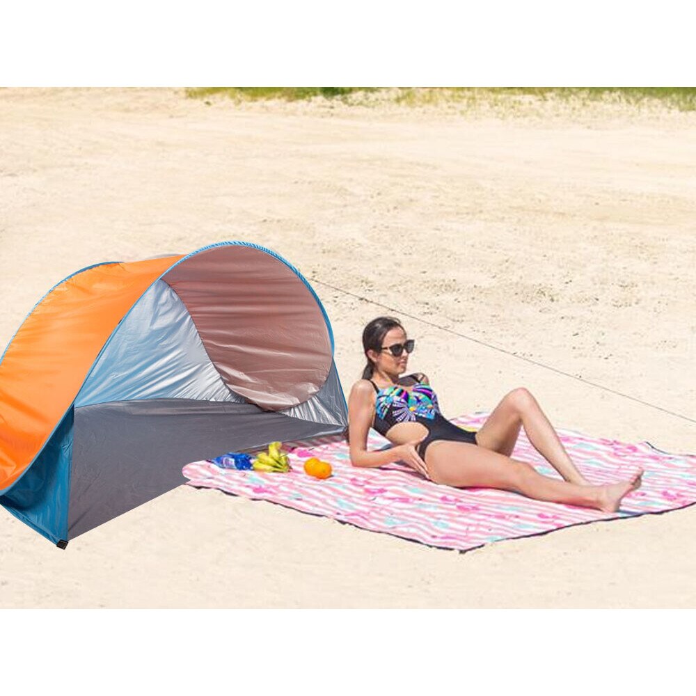 Cort de plaja Paravan UV autopliabil, mare, pentru capacul pop-up al ...
