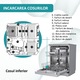 Masina de spalat vase Samus SDW614.8, 14 seturi, Latime 60 cm, 8 programe, Clasa energetica E, Afisaj electronic, Alb