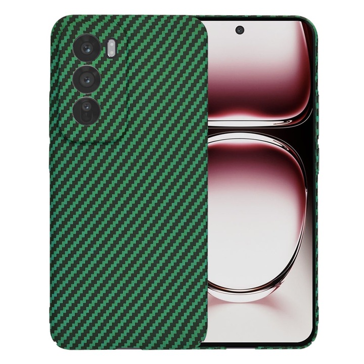Кейс за Oppo Reno 12 Pro CarbonFiber UltraSlim Lightweight зелен