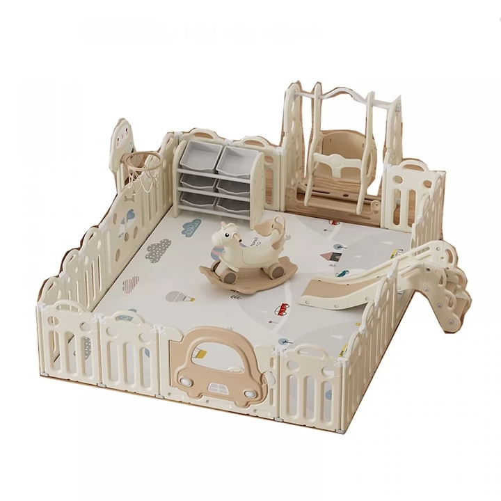 Set spatiu de joaca din plastic 200x250cm, Multicolor