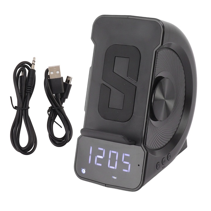 Boxa portabila Jormftte, lampa de masa cu LED, senzor tactil, alb, incarcare USB