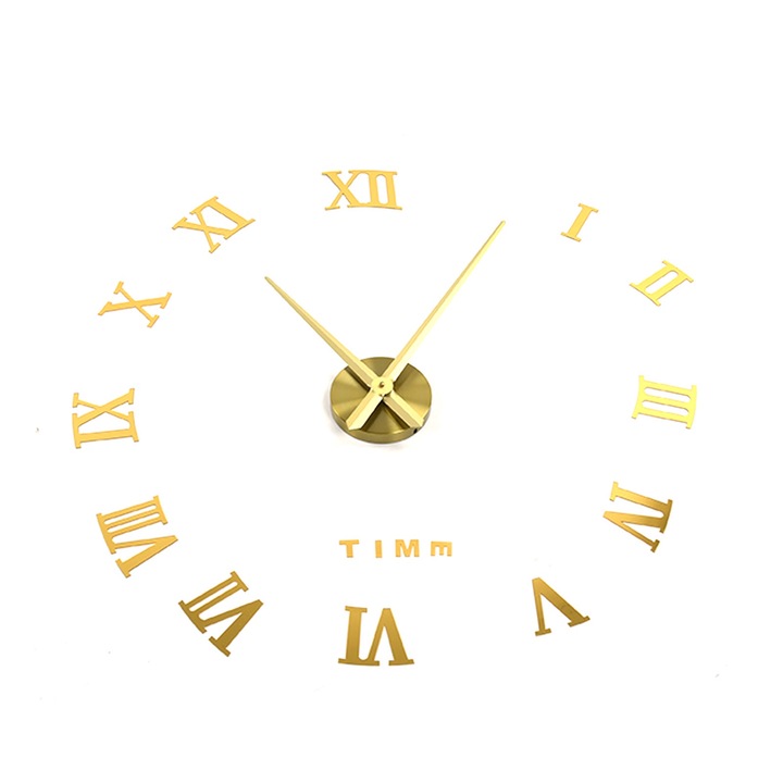 Jormftte 3D öntapadós dekoratív óra, keret nélküli design, csendes mozgás, vízálló, szett
