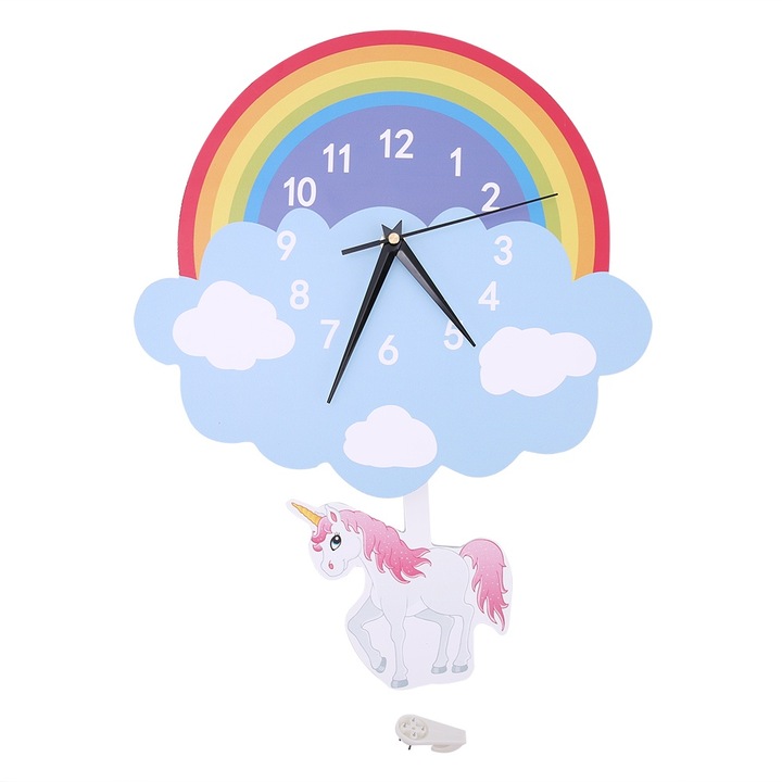 Dekoratív gyermekóra, Jormftte, egyedi ingaóra, állat design, elegáns szín, elem nélkül