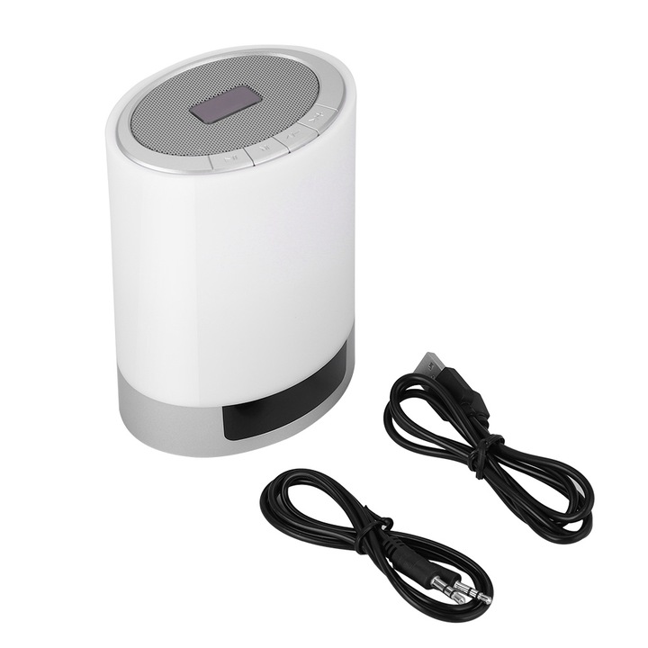 Boxa Portabila Jormftte 3 in 1 cu Incarcare Wireless, Alarma, Bluetooth, negru, 10W