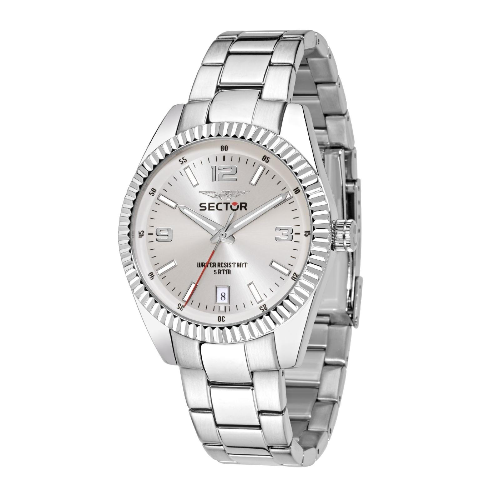 Ceas barbatesc Sector R3253476003 Quartz Argintiu
