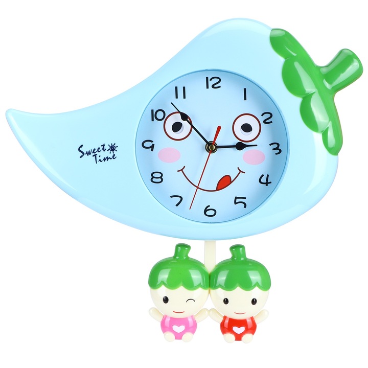 Jormftte dekoratív óra, rajzfilm alakú falióra, gyermekszobába, nappaliba, 30x30cm