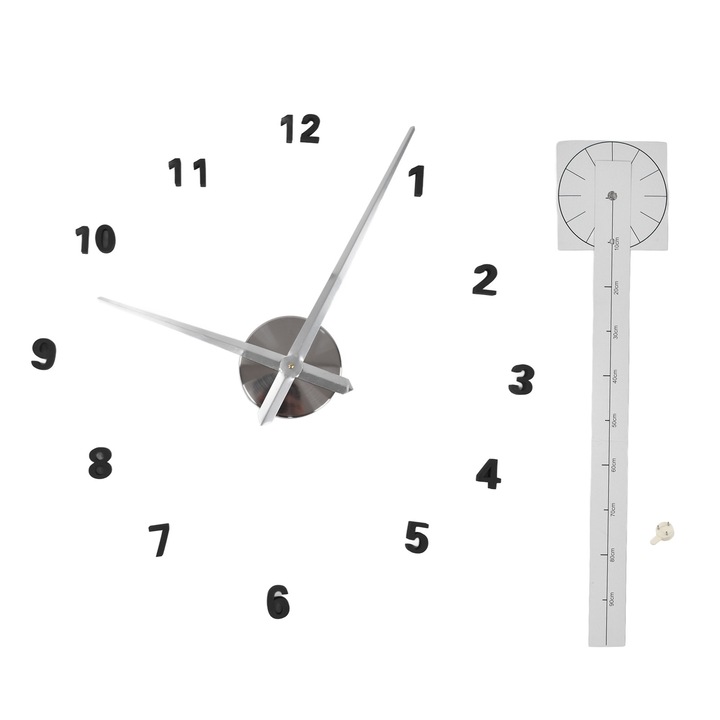 Jormftte 35in dekoratív óra, 3D hatás, könnyű telepítés, többszínű