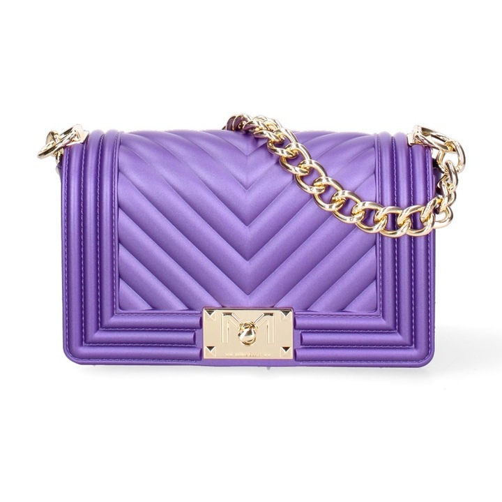 Marc ellis, Geanta crossbody cu aspect matlasat, Auriu, Violet