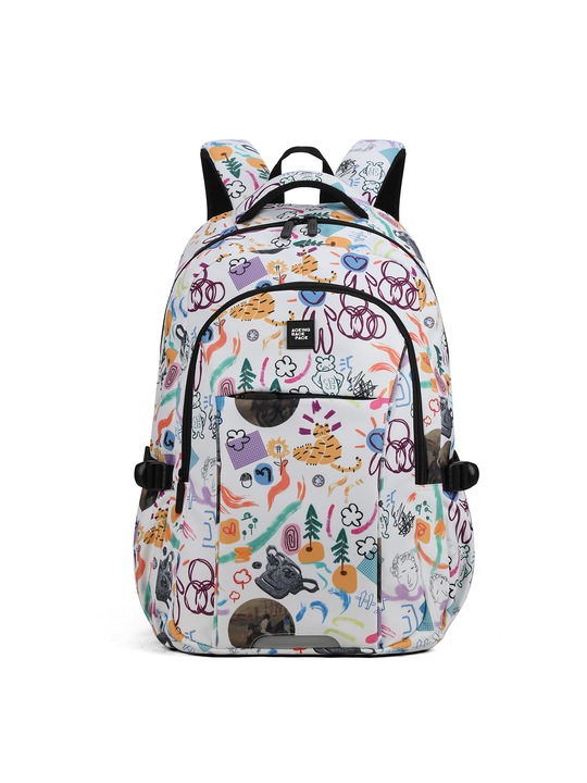 Aoking, Rucsac cu imprimeu si compartimente multiple, Multicolor