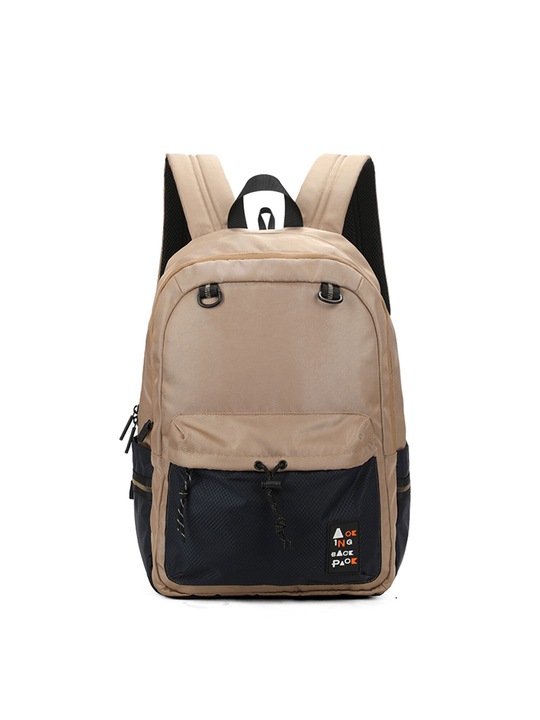 Aoking, Rucsac unisex cu compartiment pentru laptop, Bej