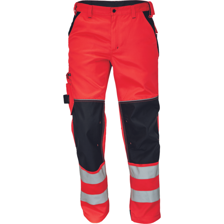 Pantaloni Cerva KNOXFIELD HV FL290, rosu, mas. 56
