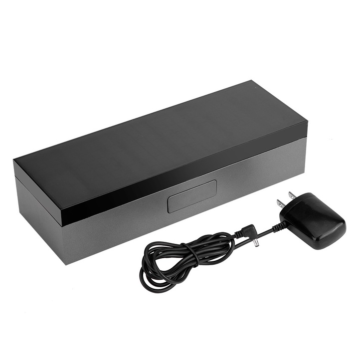 Jormftte dekoratív óra, fali/asztali óra riasztóval, naptárral, hőmérséklettel, fehér, 6 számjegyű