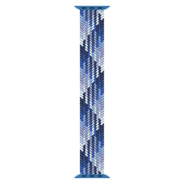 Szíj, Apple Watchhoz, Nylon, Kompatibilis Apple Watch 6, 7, 8, 9, X, SE, 38/40/41mm, M-es méret 144mm, Gradient Blue