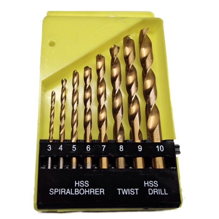 Set de 8 burghie pentru metal HSS