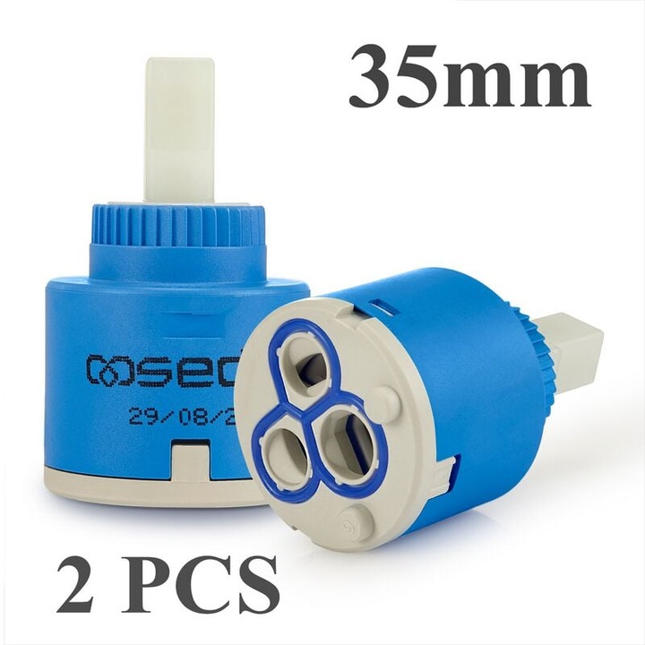 Kerámia patron 35 mm, 2 db-os készlet, csaphoz vagy keverőhöz, kerámia és ABS anyag