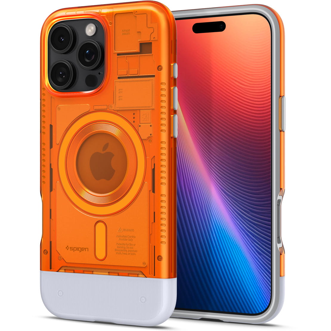Husa Geanta Spigen Classic C1 pentru iPhone 16 Pro, portocalie