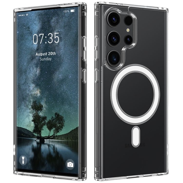 Husa pentru Samsung Galaxy S24 Ultra, compatibila incarcare wireless, Antisoc, Transparenta