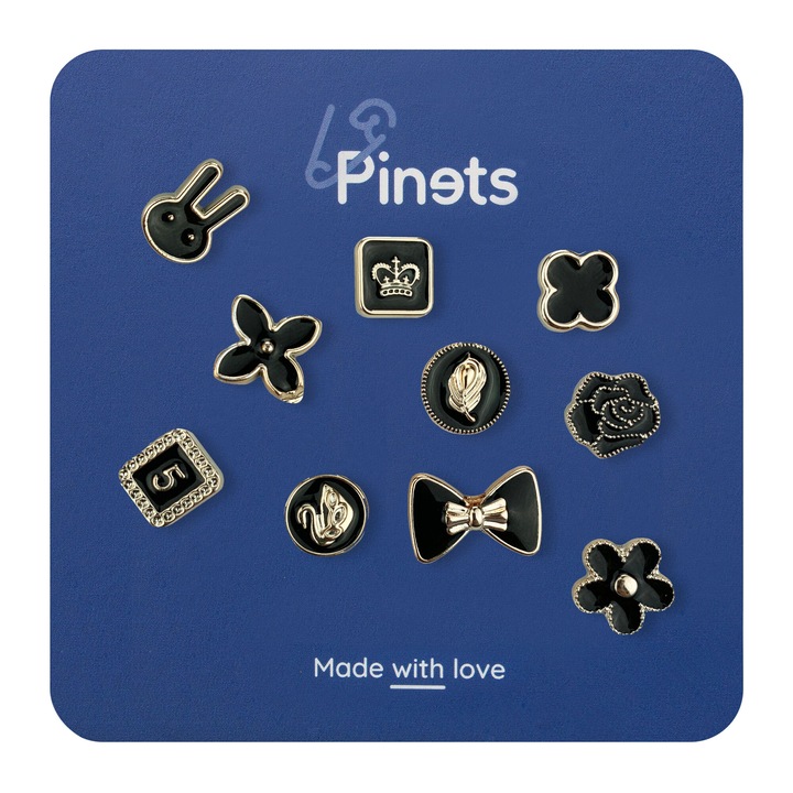 Set 10 ace, Pinets, B941, Classic, Metal, Alb