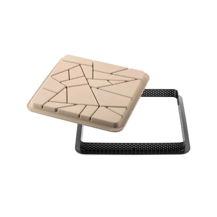 Комплект за тарти, Silikomart Tarte Liberty Kit, 200x200x20 мм
