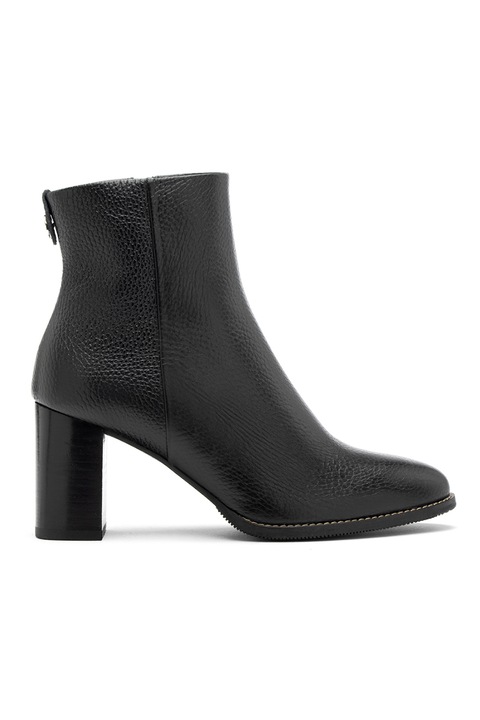 RYLKO, Botine de piele cu toc masiv Dalia, Negru, 40