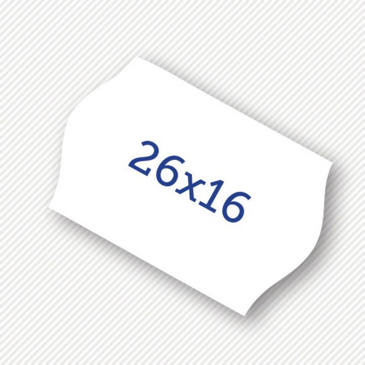 Etichete pret 26x16 mm albe