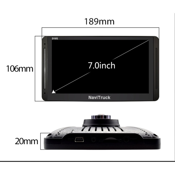 Pachet complet navigatie GPS camioane, NaviTruck D10S 16GB +Card de memorie 32GB, Harti iGO Primo Actualizare Full Europa, Comunitate